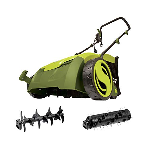 and Scarifier w/Removeable 8-Gallon Collection Bag, 5-Position Height Adjustment, Airboost Technology Increases Lawn Health, 13 inch, Green