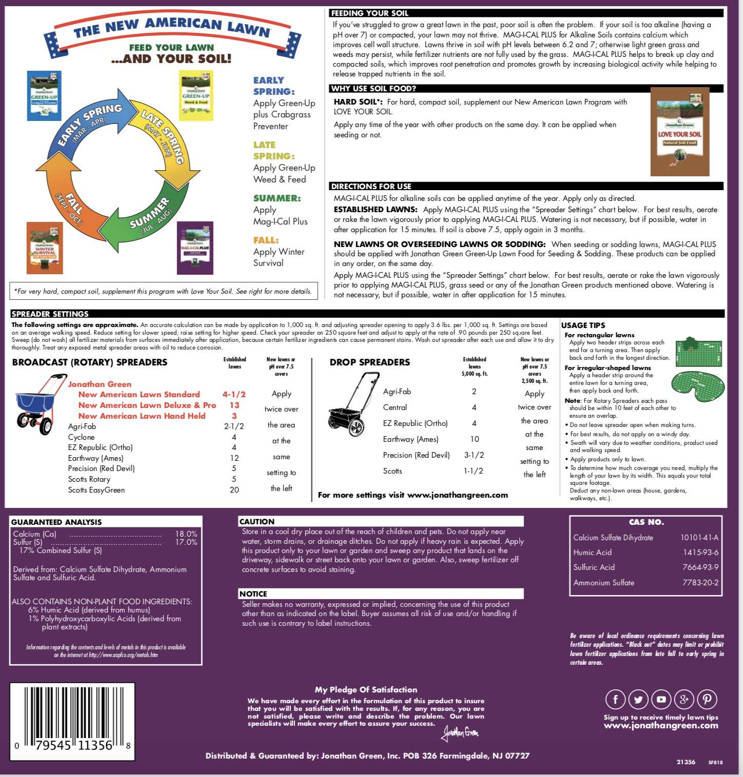 MAG-I-CAL PLUS Soil Food for Lawns in Alkaline & Hard Soil by Jonathan Green